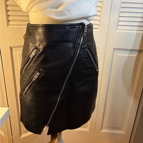Blank NYC Black Asymmetrical Leather Skirt - Picture 7 of 12